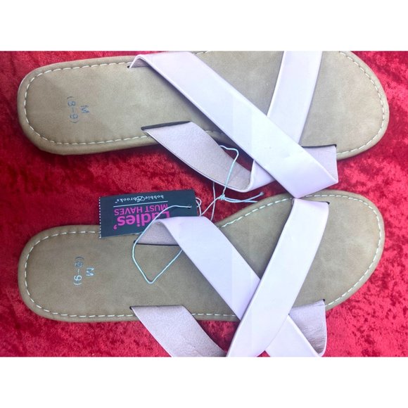 Charles Albert Open-Toe Sandals Pink Criss Cross Size Medium 8/9‎ - Picture 3 of 4